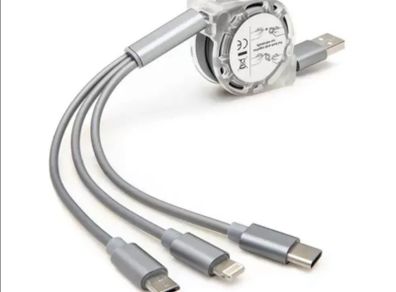 3in1 USB Charger Cable for iPhone X 8 7 11 Type C Galaxy S10 S20 S9 S7 Micro USB