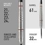 NEW SALE | teel Tip Darts Set 21g, 22g, 23g, 24g - Includes Black Speedline Shafts Image 3