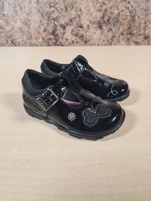 CLARKS Ella Rose toddler shoes black shiny Size 3