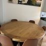 1.5m oak round table and chairs Image 4