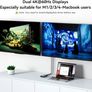 USB C to Dual HDMI DisplayLink Adapter, 4K@60Hz, 2 HDMI & 3 USB-A Ports, 100W PD Charging, USB C DisplayLink Docking Station for Mac M1/M2/M3/M4, Windows,USB A/C to Dual Monitor Adapter Image 4