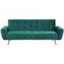 Luxury Velvet Sofa Bed with Golden Legs green Image 2