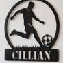 Personalised Football Bedroom Door Sign - Custom Name Football Door Plaque - Wooden Football Sign - Boys & Girls Bedroom Decor Ireland Image 2
