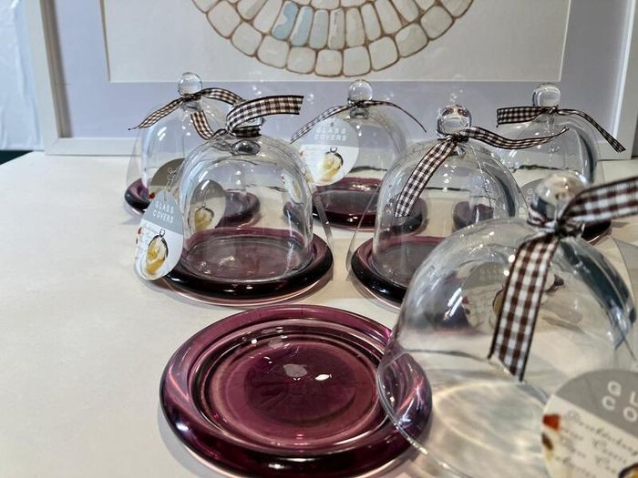 Mini Cake Stand with Glass Bell (Set of 6)