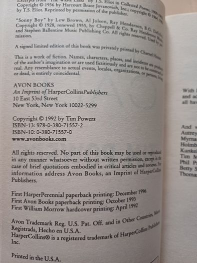 Last Call by Tim Powers (Horror Mystery American Edition Paperback 1996)