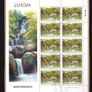 2001 Ireland Europa Commemorative Stamp Sheetlet Plate 1A1A1A1A Fine Used with Dublin CDS cancel of 16th May 2001 (First day of issued) on envelope extract Image 3
