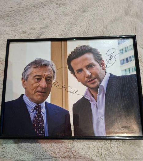 Robert De Niro & Bradley Cooper Hand Signed Photo (Framed) COA Included