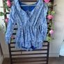 dress Zara blue & white long sleeve frilled detail playsuit medium Image 9