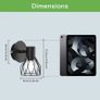 Wall Lights Rotatable, Industrial E14 Socket Adjustable Wire Cage Wall Lights, Sconce Wall Lights in Black Metal for Kitchen Living Room Bedroom, 2 Packs Image 5