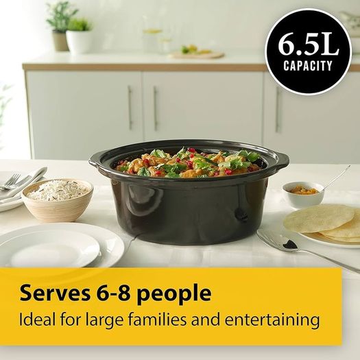 NEW SALE | CrockPot Slow Cooker, Aluminium, 300 W, 6.5 liters, Black
