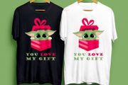 Baby Yoda You Love My Gift T-Shirt for adults and kids
