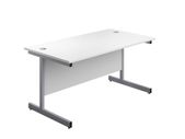 New 1400 x 600 Office Desk White Cantilever Legs