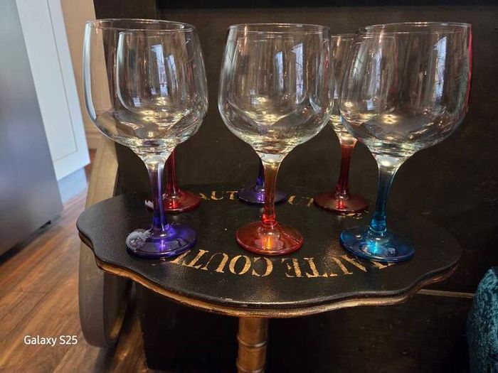 Six Long-stemmed Gin Glasses