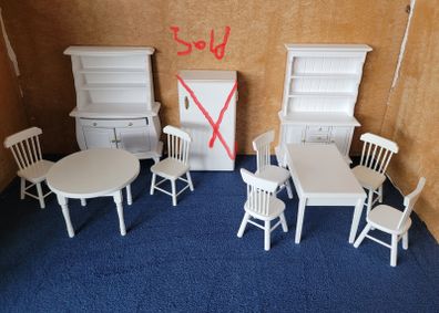 Dolls house kitchen white