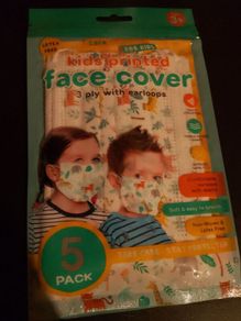 Kids Face Masks 5 Pack (Free with other bought ads, Read Description)