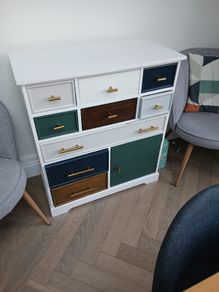 Multi coloured cabinet for sale