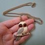Gold tone owl pendant necklace Image 3