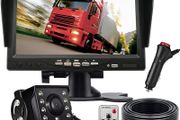 4Pin 7" Rear View Monitor Waterproof Night Vision Reversing Camera HD Parking System for 12V-24V Truck Caravan Harvester Motorhome Reverse
