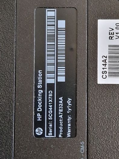 HP Docking Station, Model: HSTNN-I11X, in excellent Condition
