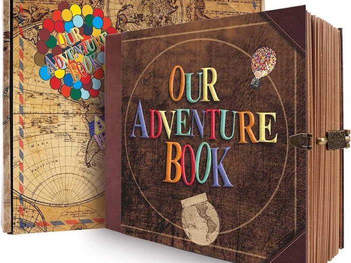 Our Adventure Book 146 Pages,With Vintage Locks Photo Album Scrapbook,3d Embossed Cover Design,Travel Scrapbook With Gift Box For Anniversary Wedding Holiday Valentines Day Birthday