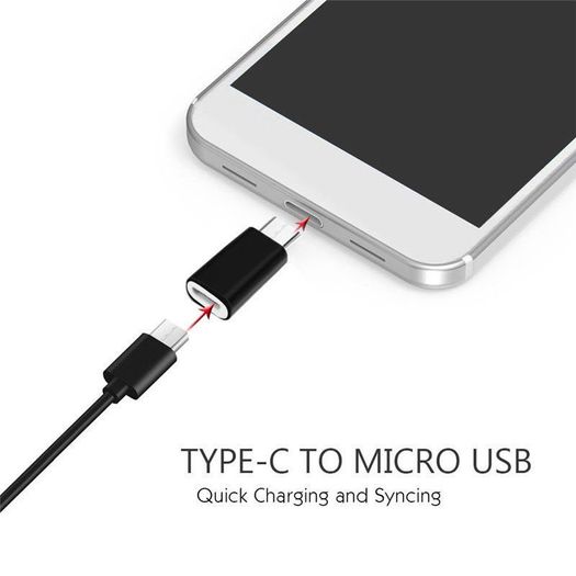 2PCS - [Micro USB (Female) to USB-C (Male) + Micro USB (Female) to Apple Lightning (Male)] Convertors/Adapters (Brand New/Warranty)