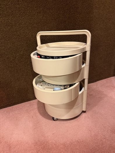 Kartell 4591 swivel drawer trolley by Franco Annoni, 1970s