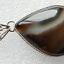 Vintage Botswana Agate 925 Sterling Silver Pendant Drop Shape length 1,6" - 10,7g Image 10