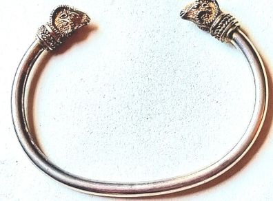 Silver Rams Head Cuff Bracelet Hallmarked