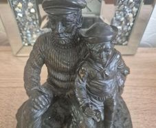 Rare Signed Jeanne Rynhart Limited Edition Bronze "Old Sailor & Boy" (E/750)