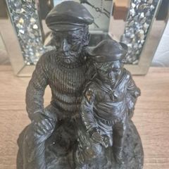 Rare Signed Jeanne Rynhart Limited Edition Bronze "Old Sailor & Boy" (E/750)