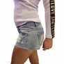 Women's blue neon yellow Shorts XS-34 Image 4