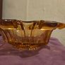 Large Art Deco Amber Glass Bowl Image 3