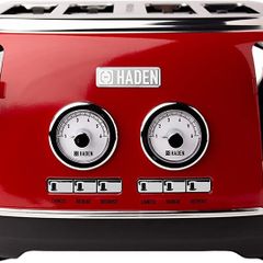 Jersey Steel Blue Toaster 4 Slice  Stainless Steel Retro Toaster  Variable Browning Control  Self Centering Function  Reheat and Defrost Functions MULTIPLE COLOURS AVAILABLE (FREE POSTAGE)