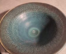 Lovely Small Pottery Bowl Islamic Style Signed Alan 99.
