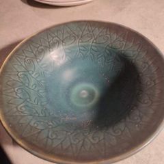 Lovely Small Pottery Bowl Islamic Style Signed Alan 99.