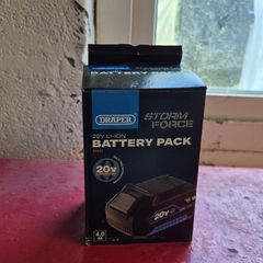 Draper Storm Force 20V Li-ion Battery, 4.0Ah