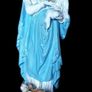 Large 32" Vintage Madonna & Child Chalkware Statue Image 4