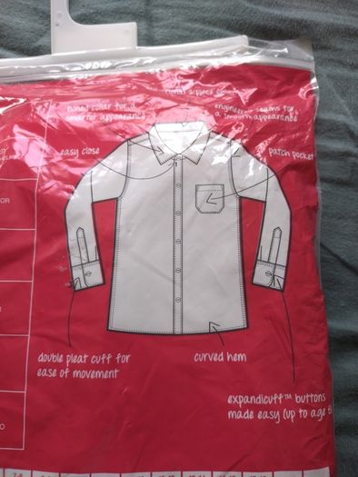 M & S grey blouses, 2 in packet, 8-9 yrs