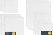 20pcs Canvas Panels (15x20-4pk, 24x30-4pk, 30x40-4pk, 20x20-4pk, 30x30-4pk) 3mm Blank Artist Canvas Board / 280GSM/ 100% Cotton/Triple Primed/Acid Free/Medium Grain- Acrylic &amp; Oil Painting