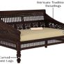 Stunning 2 Seater Wooden Sofa (Walnut Finish) Image 9