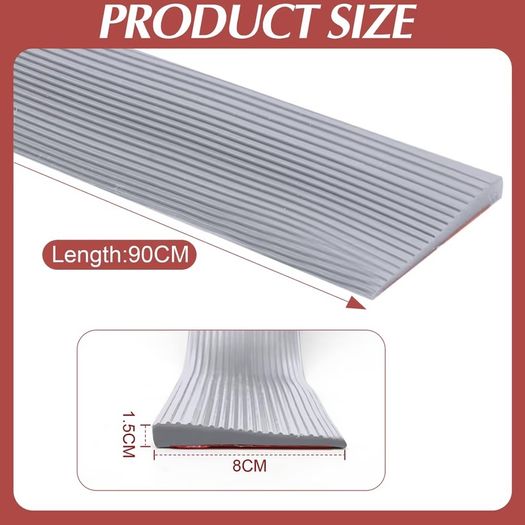 Brand New Rubber Door Threshold Ramp Self-Adhesive Transition Strip 5x1x200cm