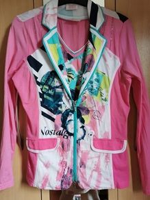 Libra Pink Print Twinset(Jacket & Top) UK 10