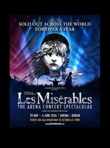 2 x Les Miserables tickets 31st May 6.30pm