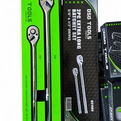 DSD TOOLS 2pc Extra Long Ratchet Set 3/8-Inch & 1/2-Inch Drives