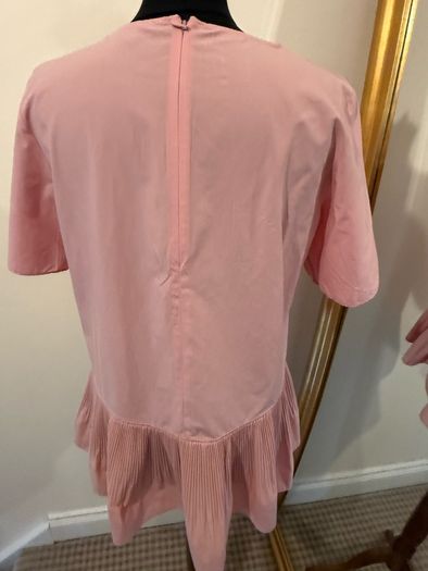 COS Short Sleeved Blush Pleated Top
