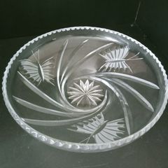 Unique a Special Millennium Commission Limited Edition Butterfly 24%lead Crystal Fruit Bowl