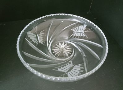 Unique a Special Millennium Commission Limited Edition Butterfly 24%lead Crystal Fruit Bowl