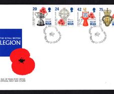 1996 Isle of Man 75th Anniversary of Royal British Legion Commemorative Stamps First Day Cover (FDC)