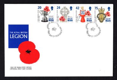 1996 Isle of Man 75th Anniversary of Royal British Legion Commemorative Stamps First Day Cover (FDC)