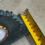 German Made slate brass barometer In Solid Green Slate HANDMADE IN SLATE 450 MILLION YEARS OLD Image 4
